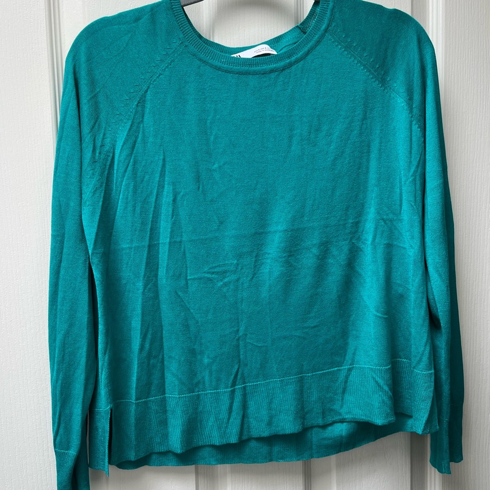 Zara Green Boxy Long Sleeve Sweatshirt